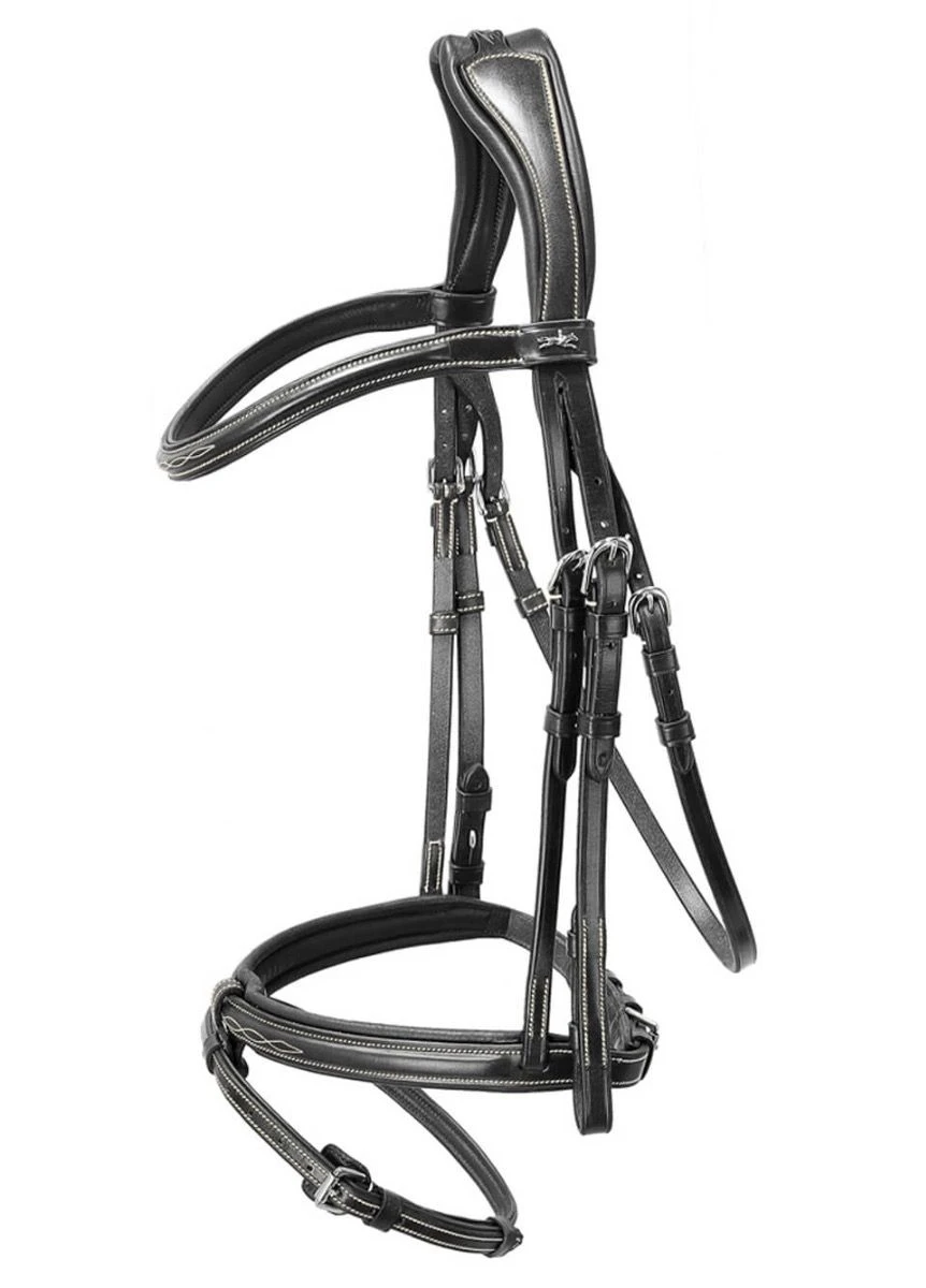 Schockemohle Tokyo F Select Bridle - Black/Cream 3 Schockemohle Tokyo F Select Bridle - Black/Cream